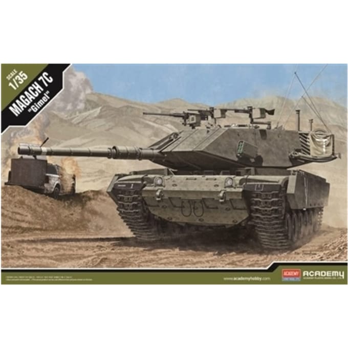 Academy Modelbouwpakket Militaire voertuigen - 13297 IDF Magach 7C - Gimel - M60 Tank Plastic - 1:35 - Modelbouw