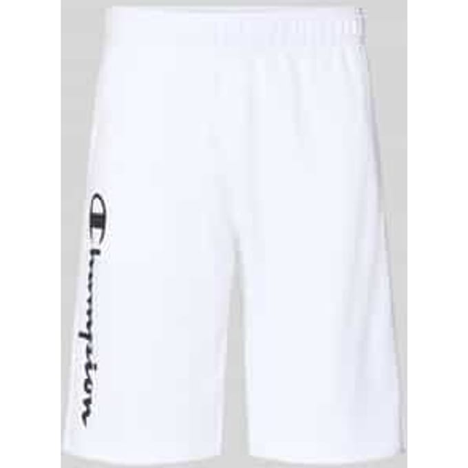 Sweatshorts met logoprint en -stitching