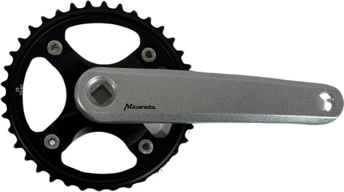 Miranda Rechter crank - 170 mm - 38T - 104 mm - Zilver