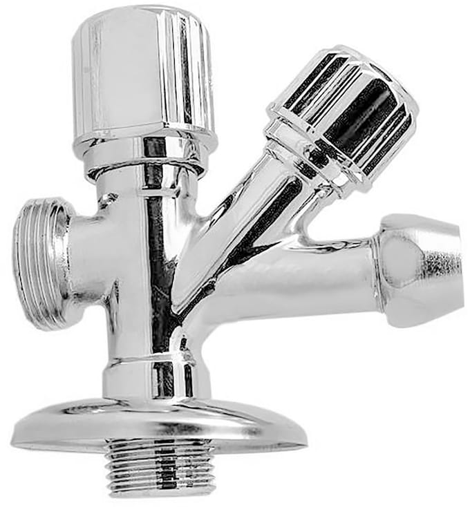 Dubbeldienstkraan - Lonis - Chroom 3/4x1/2x10