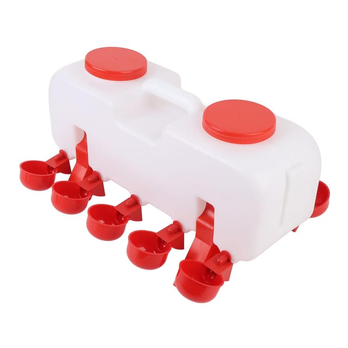 Automatische Kippendrinker Hoge Capaciteit Stevige ABS Drinkbak Pluimvee Eend Water Voeder Drinken white