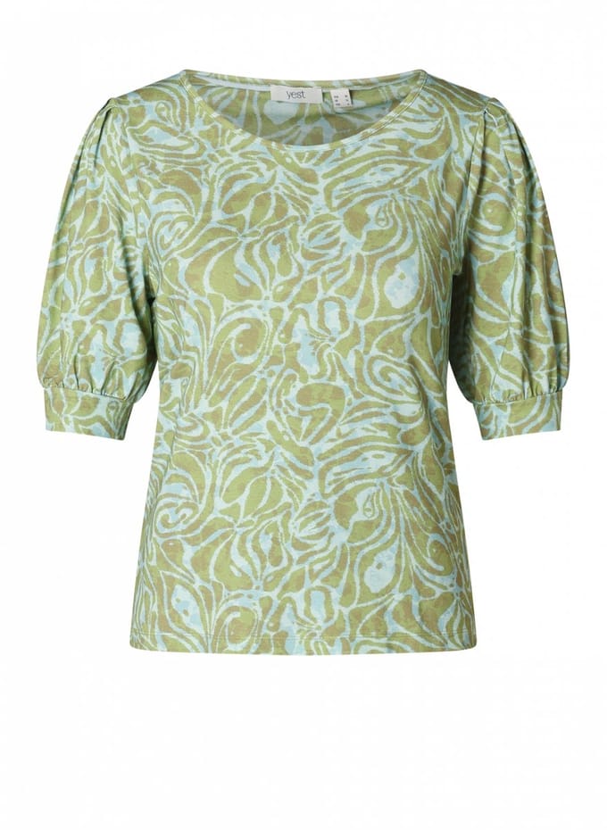 YEST CURVE Hanne Essential - Botanic Green/Multi - maat 1(48)