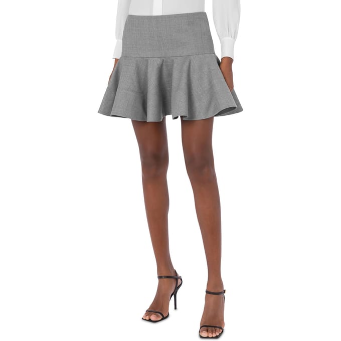 Moschino Wool Canvas Miniskirt Grey Taglia: 42 | Minigonne Outlet | Donna | Grigio
