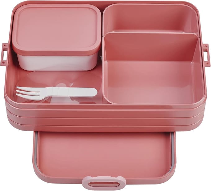 Famanu Bento lunchbox Take a Break large - Vivid mauve