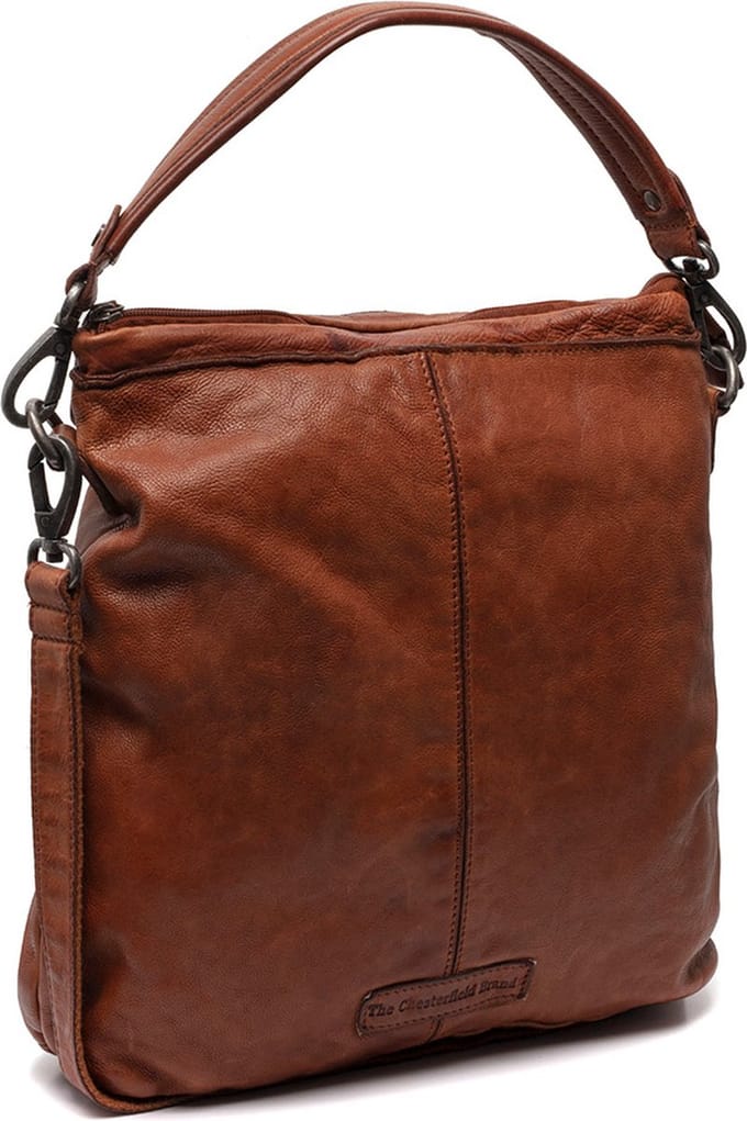 The Chesterfield Brand Schoudertas Alba Washed Vintage Cognac