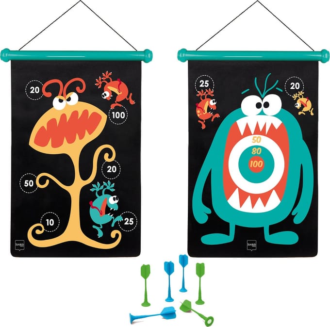SCRATCH Magnetische Darts - Monsters (L) - 36X55Cm - 2-Zijdig - 5 Jaar