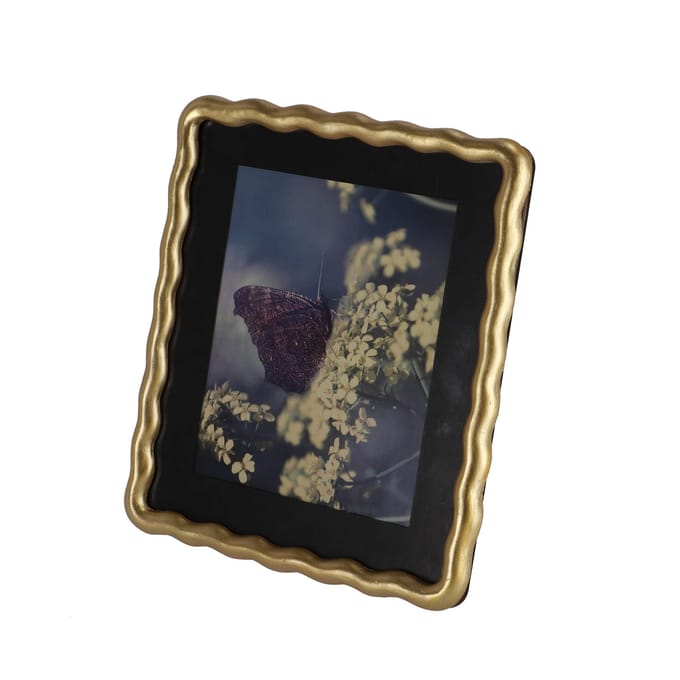 Fotolijst goud metaal 20x25 cm stijlvolle lijst interieur.
