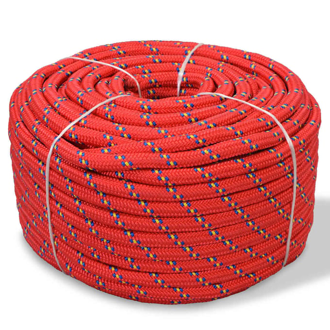 vidaXL - Boot - touw - 12 - mm - 50 - m - polypropyleen - rood