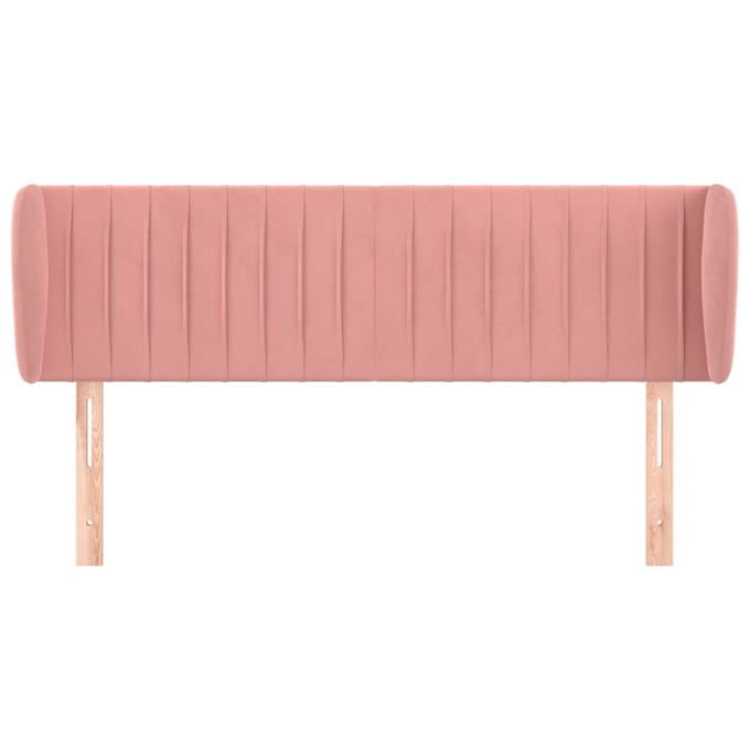 vidaXL - Hoofdbord - met - randen - 147x23x78/88 - cm - fluweel - roze
