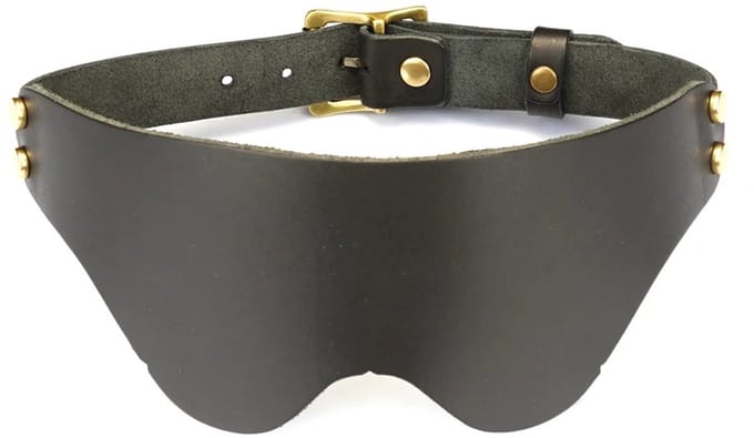 Liebe Seele - Samurai - Stoere Lederen Blinddoek - Zwart
