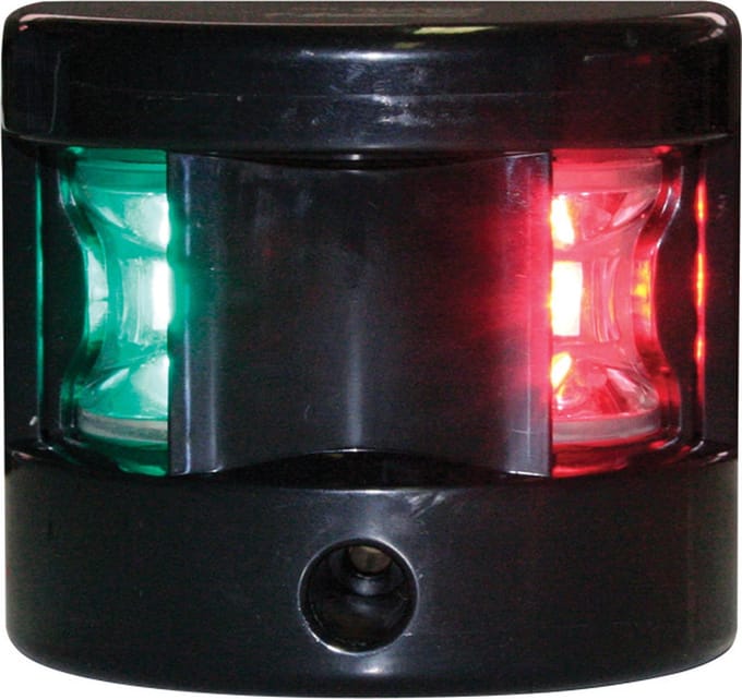 FOS serie 12 LED navigatieverlichting - 2-kleuren (groen/rood) = Zwart