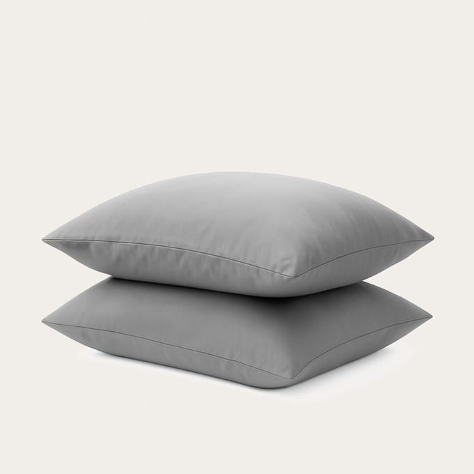 HappyBed Kussenslopen Grey 60x70 cm - Kussensloop set 2 stuks - 100% Microvezel - Ultieme slaapcomfort