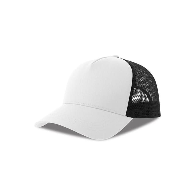 Atlantis Headwear Rapper Cotton-S Cap AT535 - White/Black - One size