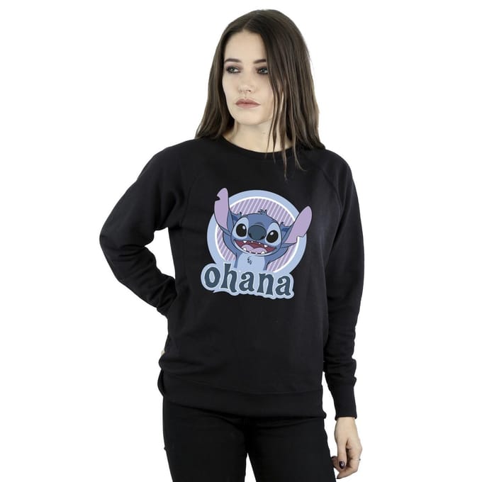 Disney Dames/Dames Lilo And Stitch Ohana Cirkel Sweatshirt (Zwart)