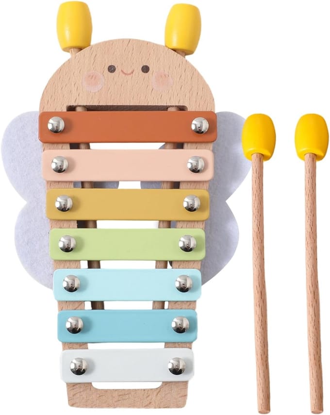 Houten Muziekinstrument - Educatief Speelgoed - Vroege Ontwikkeling - Duurzame Constructie - 20 x 15 x 5 cm
