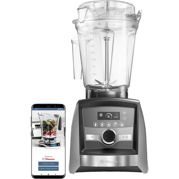 Vitamix A3500i Ascent - high performance blender - LCD display - 5 programma's - 2.2 PK motor - 2 liter kan - 10 jaar garantie - RVS