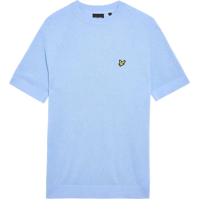 Lyle & Scott Linnen Blend Knitted T-shirt Heren - Maat M