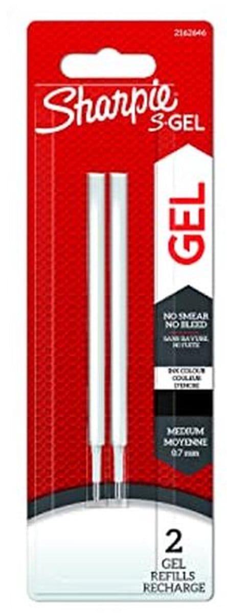 Gelpen navulvullingen 0,7 mm zwart - 2-delig