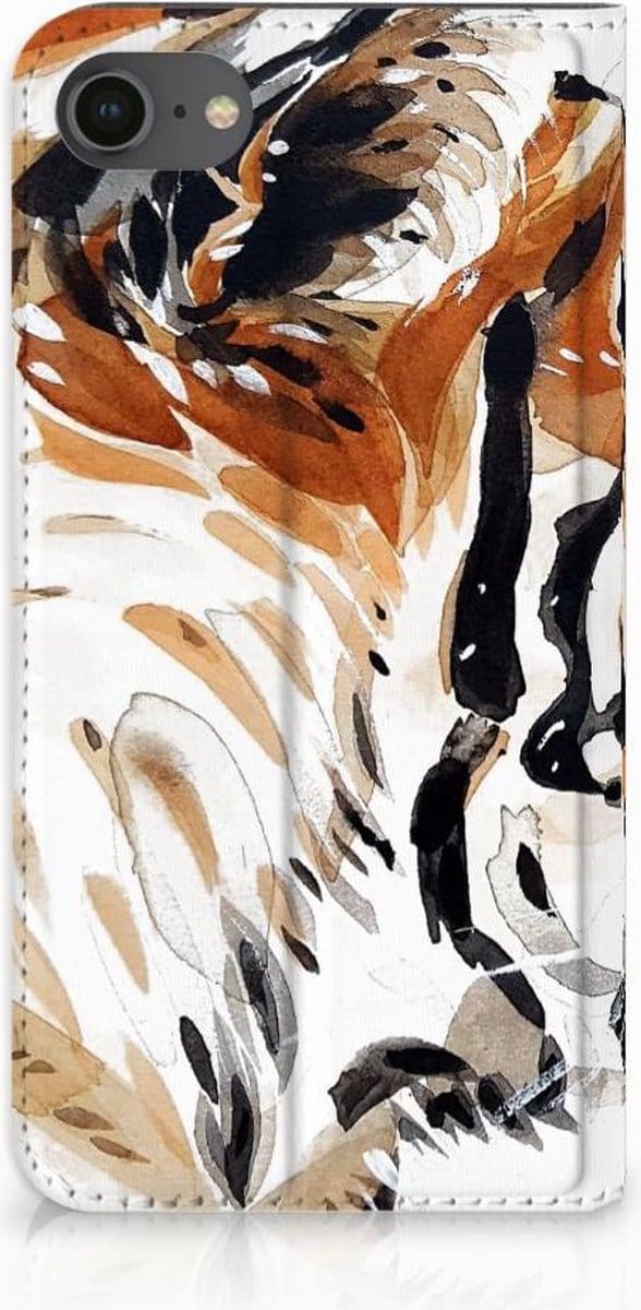 Bookcase iPhone 7 | 8 | SE (2020) | SE (2022) Watercolor Tiger