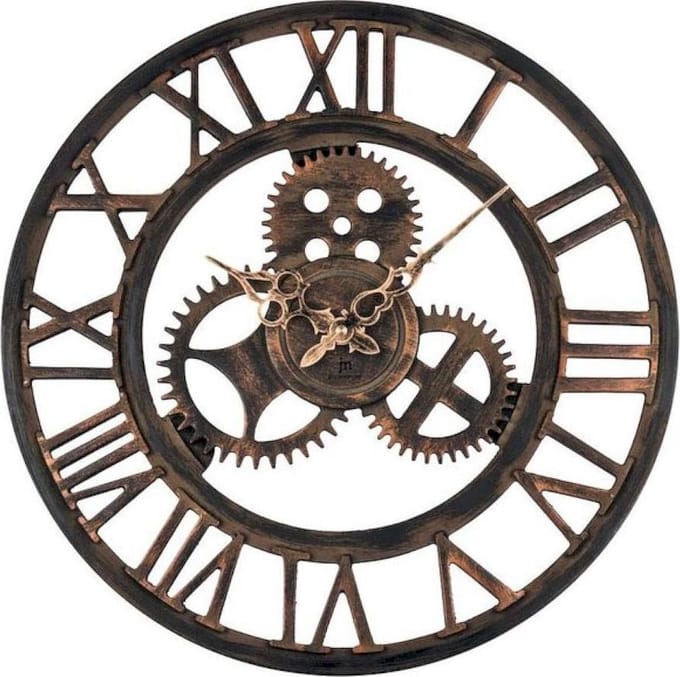 Lowell - 21458 - wandklok - Quartz - Analoog