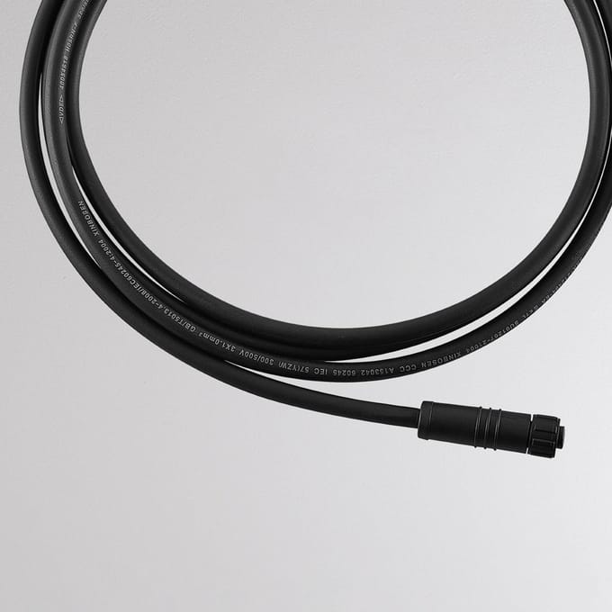 Molto Luce Aansluitkabel CHOPA II, lengte 250 cm, zwart, IP65, geaarde stekker