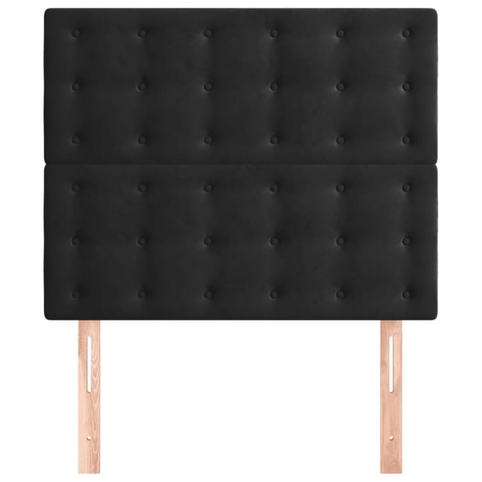 vidaXL - Hoofdbord - zwart - 100x5x118/128 - cm - fluweel