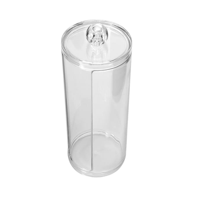 Boîte de rangement en acrylique pour cotons démaquillants white