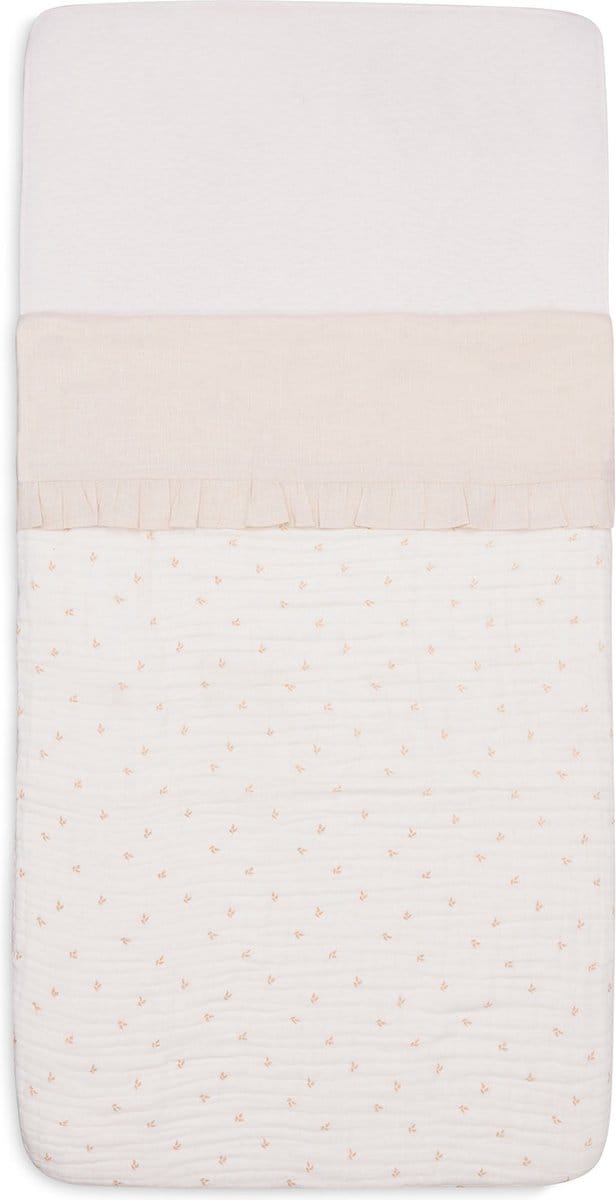 Jollein Baby Laken Wieg - 75x100cm - Ruffle - Natural