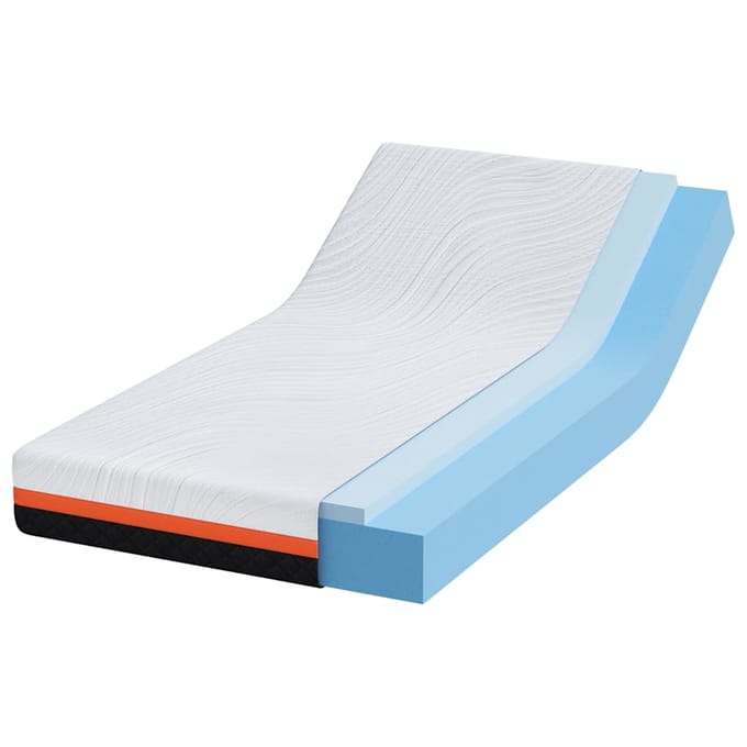 vidaXL - Matras - Wit - en - Zwart - 100 - x - 200 - cm - Jacquard - stof