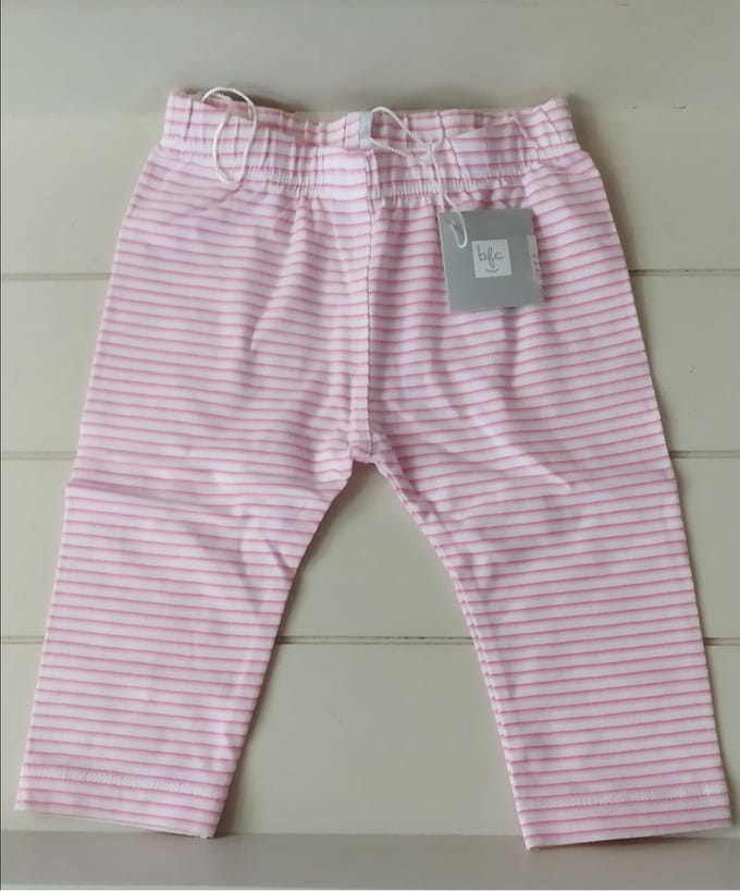 Babyface broekje gestreept roze maat 62/68