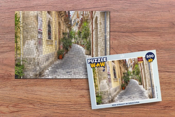 Puzzel Een straat in Siracusa - Legpuzzel - Puzzel 500 stukjes