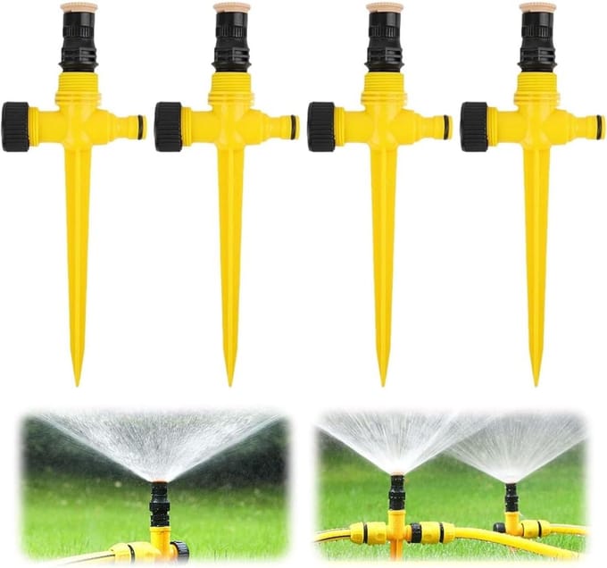 Verstelbare Tuinsproeier 4-Pack 360° Draaibaar voor Gazon en Planten
