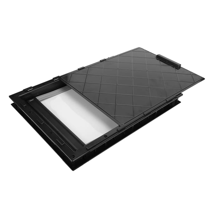 Porte d'installation amovible en plastique pour animaux de compagnie, grande taille et taille moyenne, aimant intégré(noir ) noir