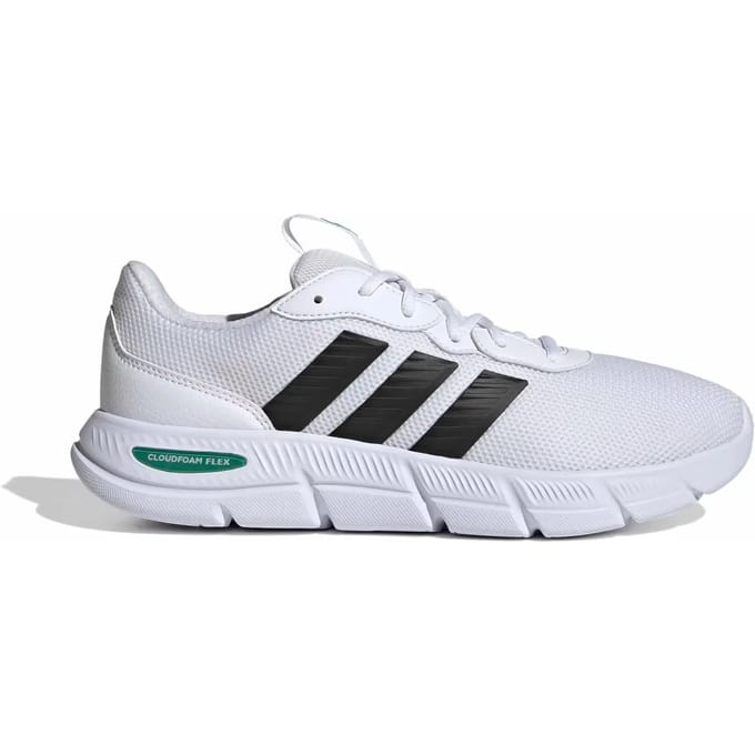 adidas Cloudfoam Flex Laces Heren Sneaker HQ4852 Cloud White Core Black Court Green