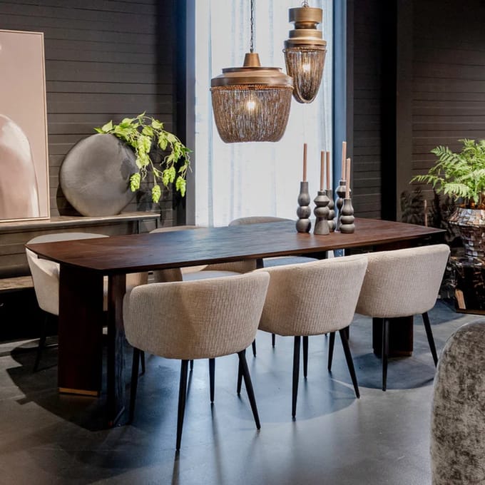 Eettafel Rechthoekig Mangohout Bruin 200 - Bruin - Novihome
