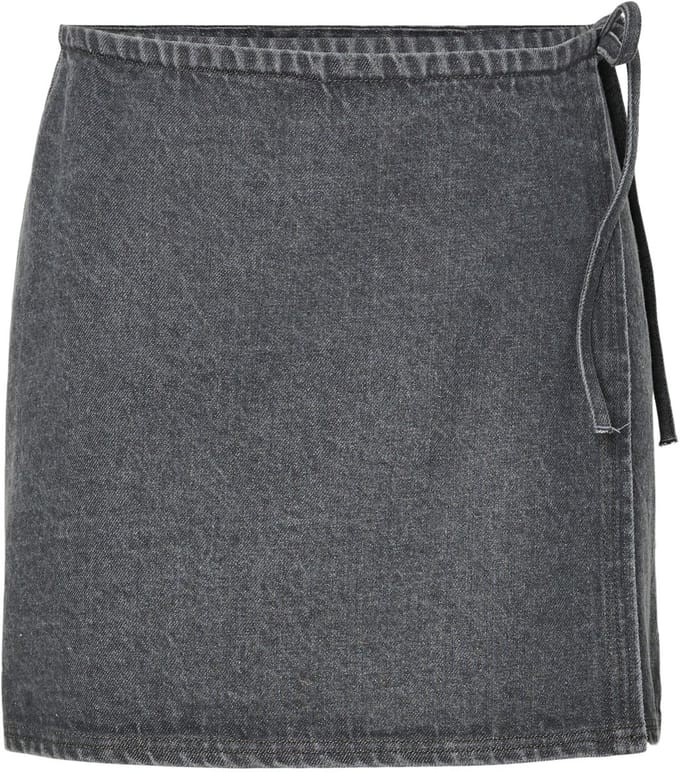 Pieces Minirok PCFLORA MW WIKKEL DENIM