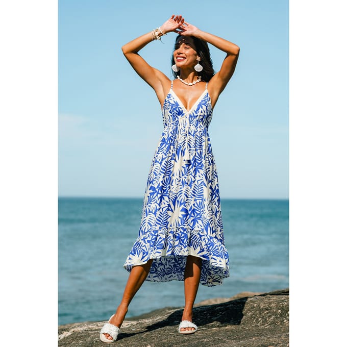 Baja Bound Tropische Midi Jurk