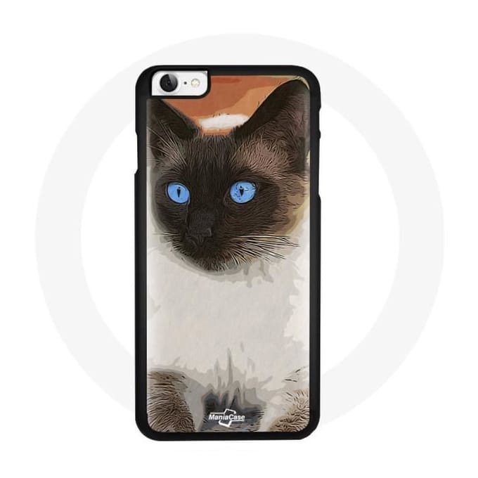 Coque iphone 6 Siamois Chat Yeux Bleus