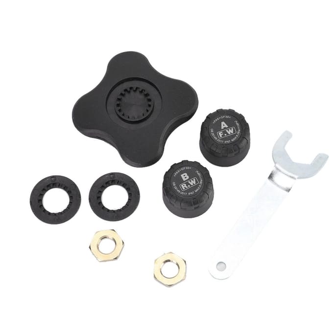 2 pièces TPMS Bluetooth pour moto Surveillance de la pression des pneus Capteur externe interne IP67 black