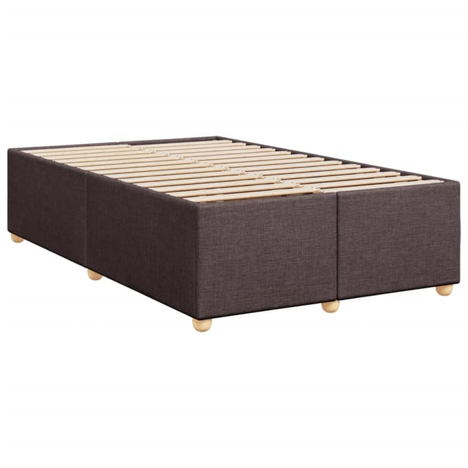 vidaXL - Bedframe - zonder - matras - 120x190 - cm - stof - donkerbruin