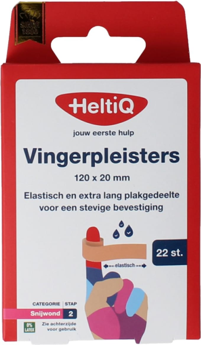 Heltiq Vingerpleisters 120x20mm 22 Stuks