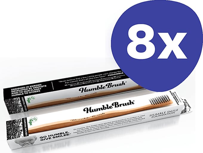 Humble Tandenborstel met Houtskool (8 stuks)