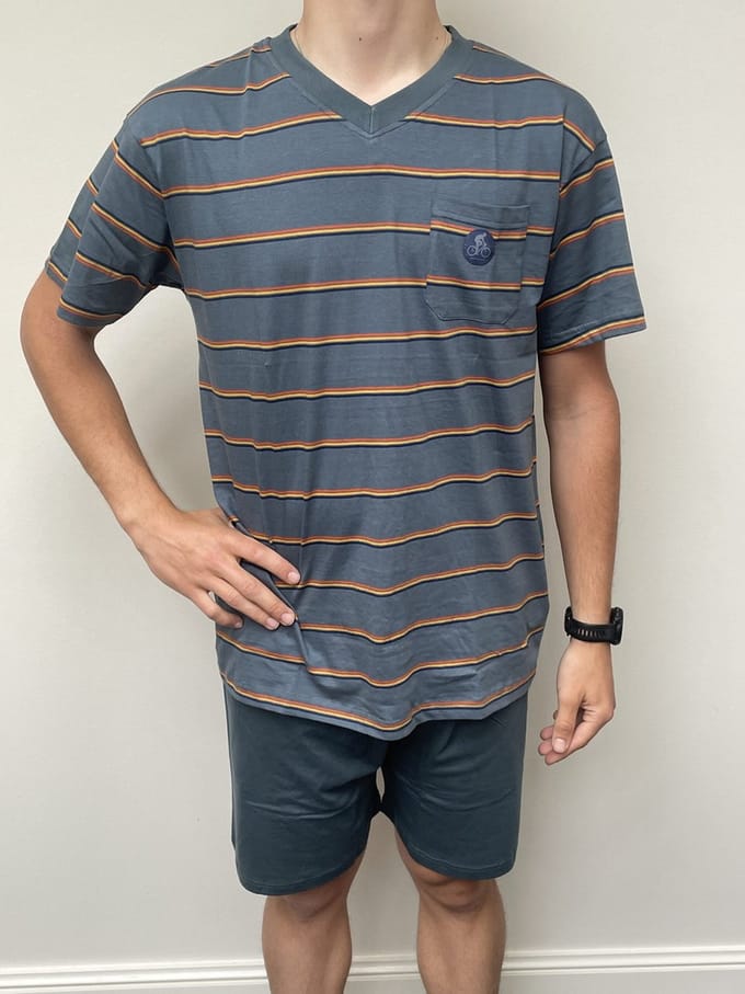 Cocodream Quality - Heren pyjama - Maat S - Mannen - blauw -