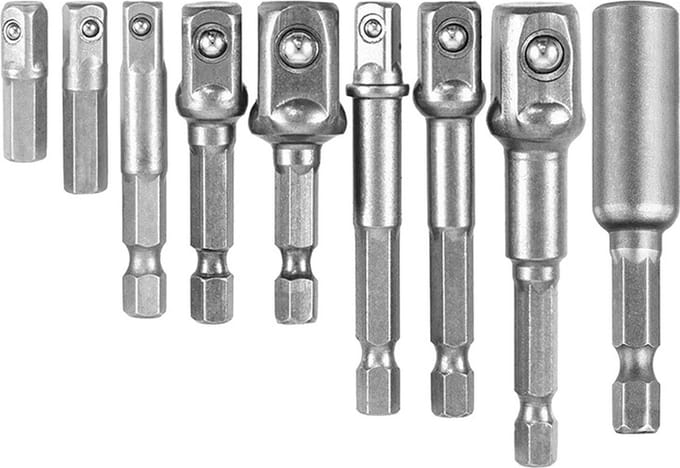 Bit adapter set - 9 stuks - Verschillende maten