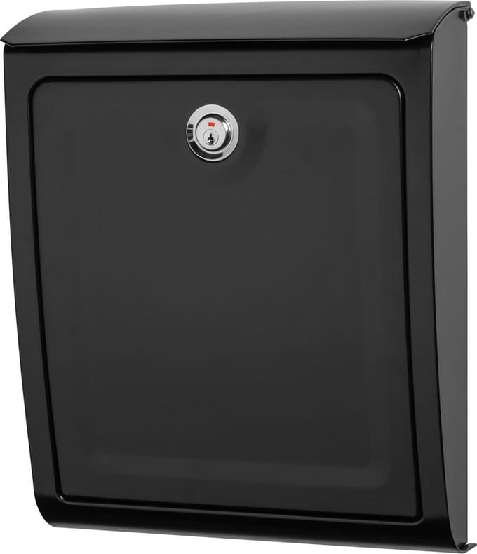 Wall Mount Mailbox Black - Large Capacity - Weather Resistant