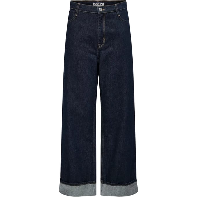 ONLY - ONLHOPE HW WIDE FOLD UP RINSE DNM CRO - Dames - Jeans