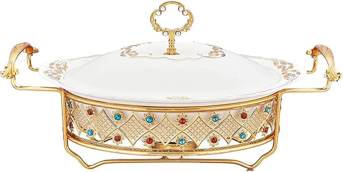 Chafing Dish Set - Buffet Warmer - Feestelijke Buffetten - Roestvrij Staal - 33x19x13 cm