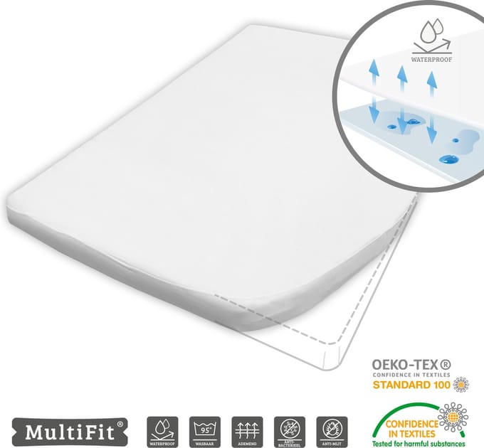 Dexitex Fransbed Rechts waterdichte matrasbeschermer/molton voor camper of caravan