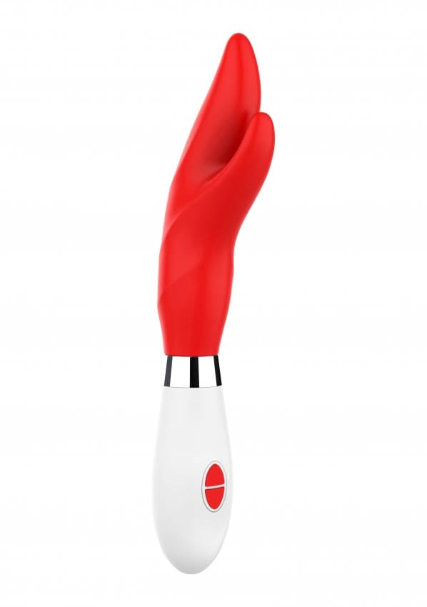 Athos Vibrator met clitoris stimulator - Rood