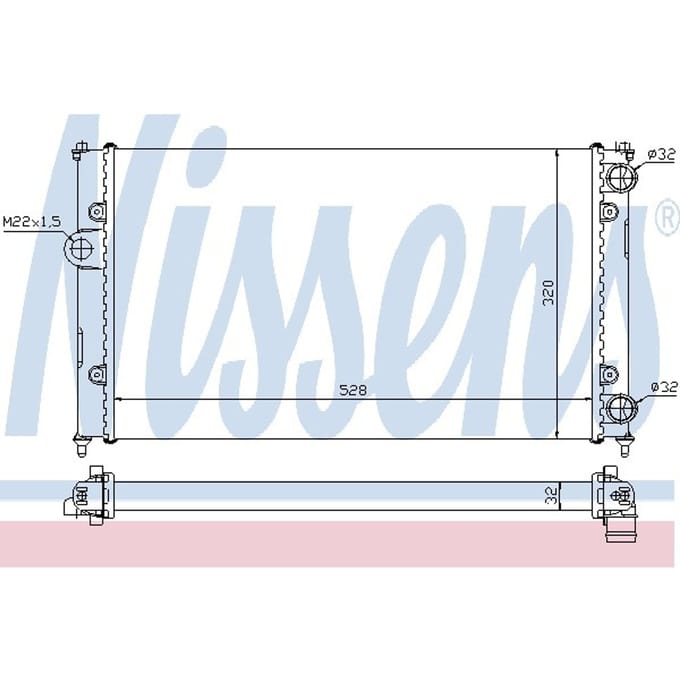 Radiator, motorkoeling NISSENS 639961